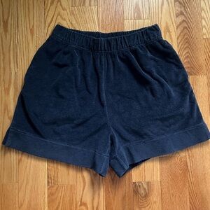 Alex Mill Benny Cotton Blend Navy Terry Shorts